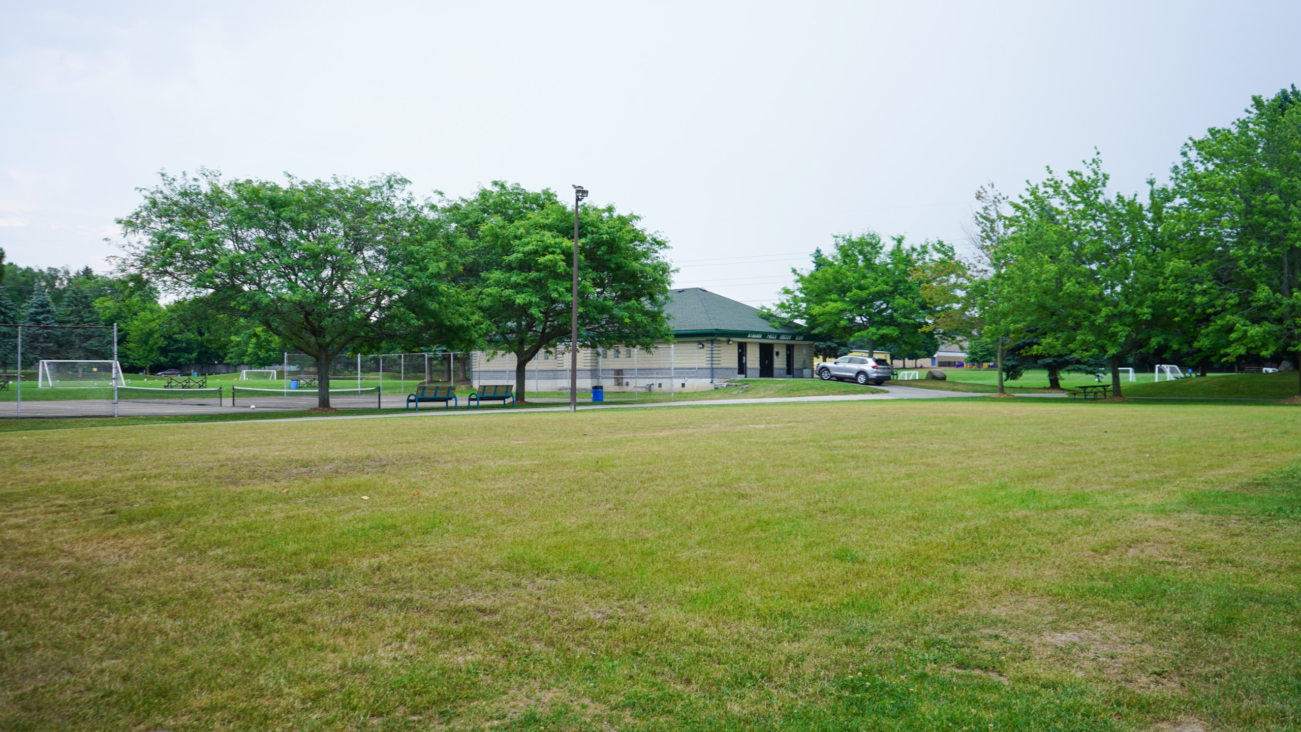 Photo of the demolished pool area.