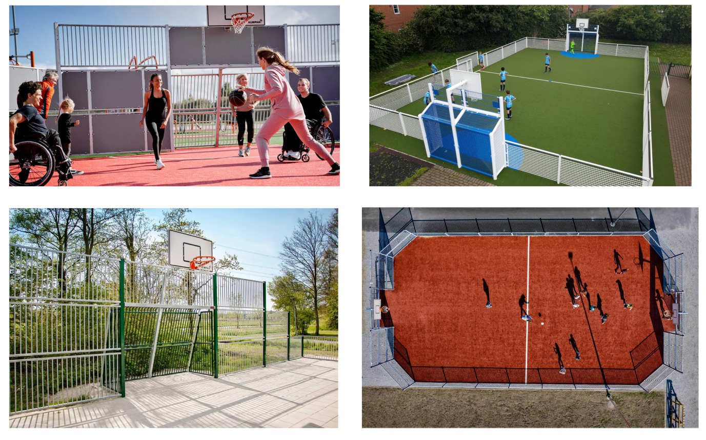 Examples of Multi-Use Game Area courts