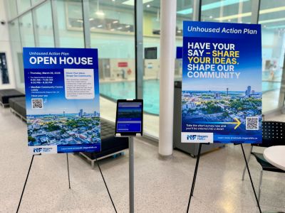 Image of the Unhoused Action Plan boards